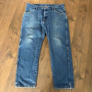 Men's Rustlers Blue Denim Jeans Size 38X29